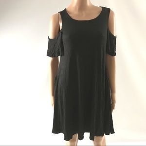 Neliuya Women’s Cold Shoulder Dress Size M Black